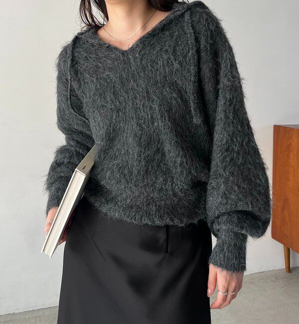  「シャギーニットフーディ」|ニット・セーター|