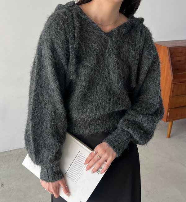  「シャギーニットフーディ」|ニット・セーター|