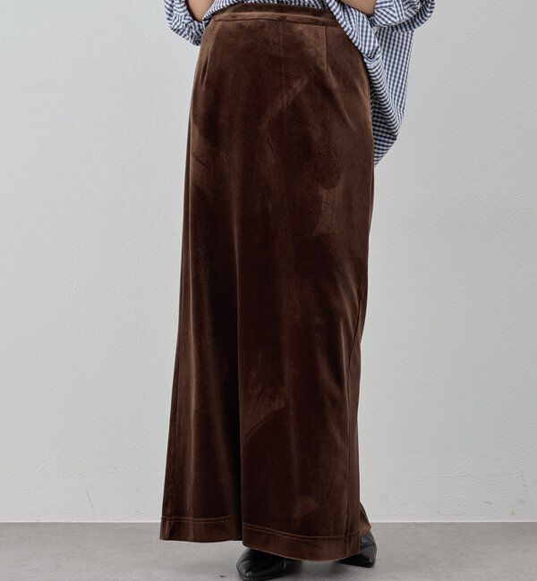  「【新色登場】【セットアップ対応】ベロアタイトスカート」|スカート|