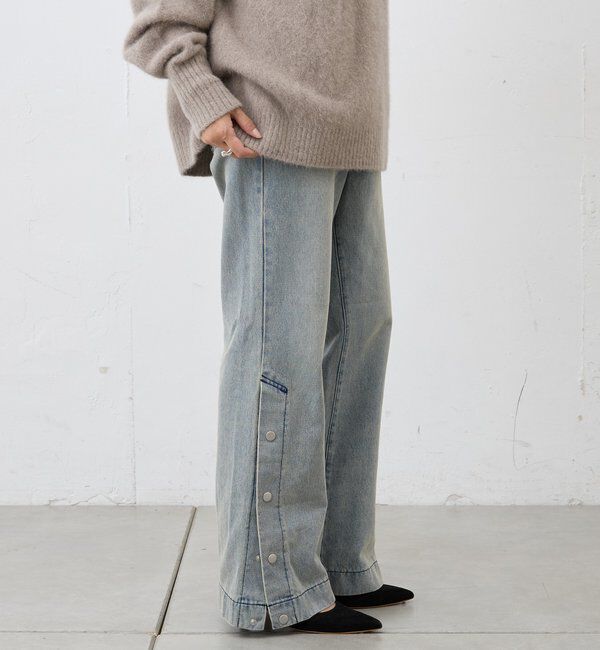  「サイドボタンデニム」|デニム|ブルーその他1