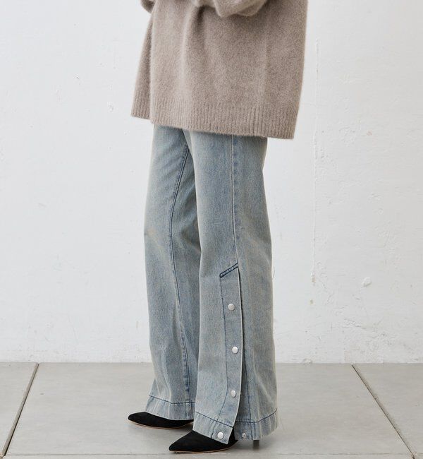  「サイドボタンデニム」|デニム|
