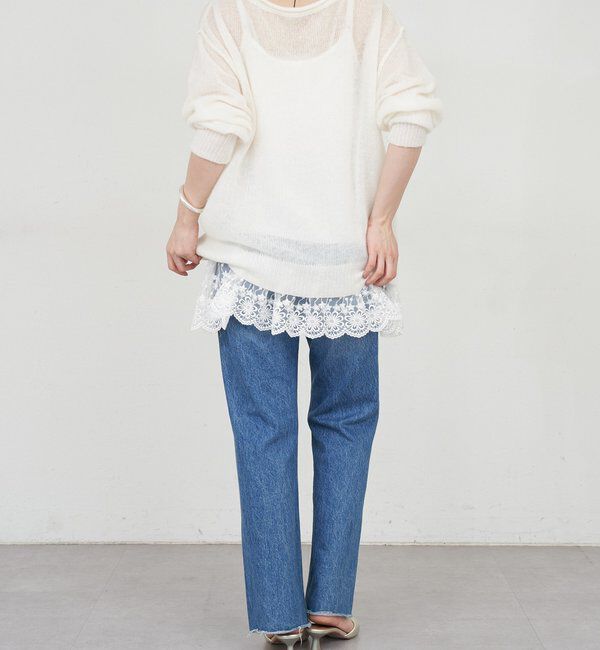  「《インフルエンサー@kanako_ikiコラボ》シアーウールプルオーバー」|ニット・セーター|