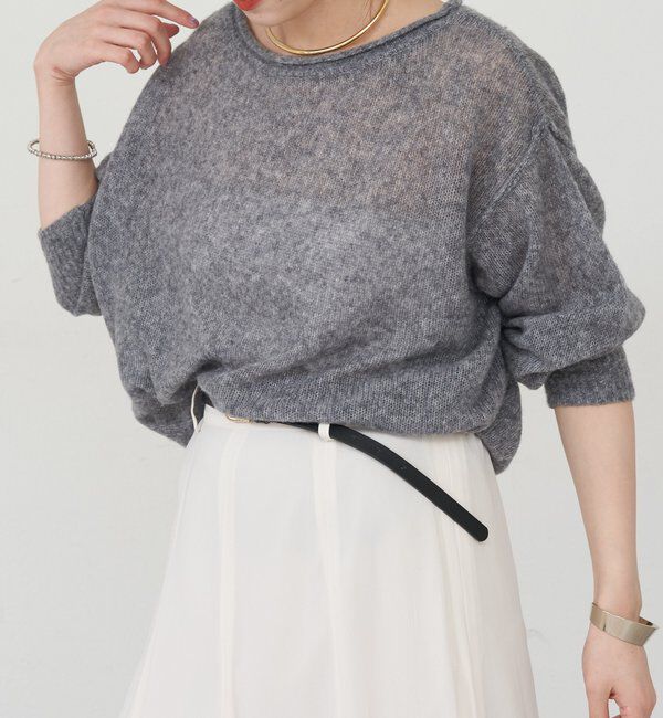 「《インフルエンサー@kanako_ikiコラボ》シアーウールプルオーバー」|ニット・セーター|