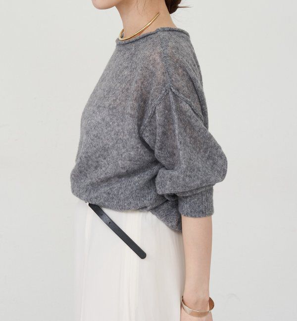 「《インフルエンサー@kanako_ikiコラボ》シアーウールプルオーバー」|ニット・セーター|