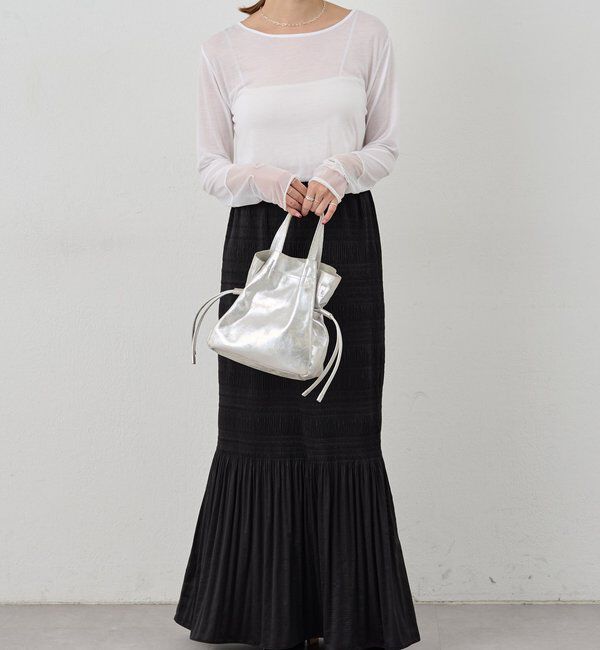  「【1枚でもレイヤードでも〇】袖シアーカットソー」|Tシャツ・カットソー|