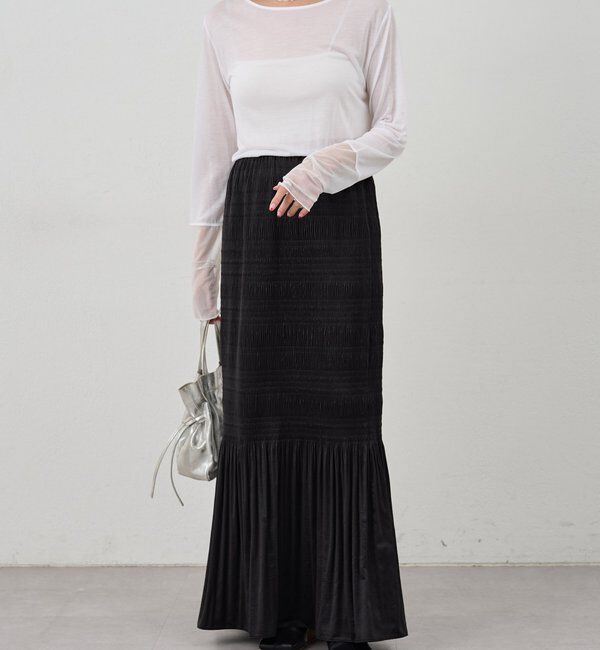  「【1枚でもレイヤードでも〇】袖シアーカットソー」|Tシャツ・カットソー|