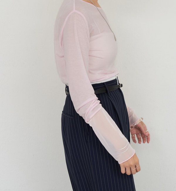  「【1枚でもレイヤードでも〇】袖シアーカットソー」|Tシャツ・カットソー|