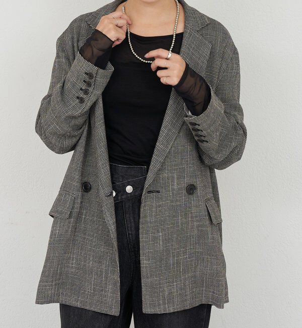  「【1枚でもレイヤードでも〇】袖シアーカットソー」|Tシャツ・カットソー|ブラック