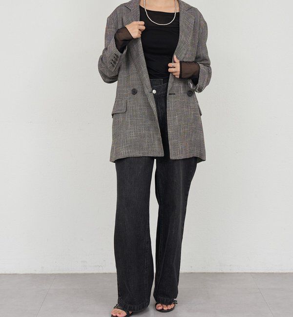  「【1枚でもレイヤードでも〇】袖シアーカットソー」|Tシャツ・カットソー|