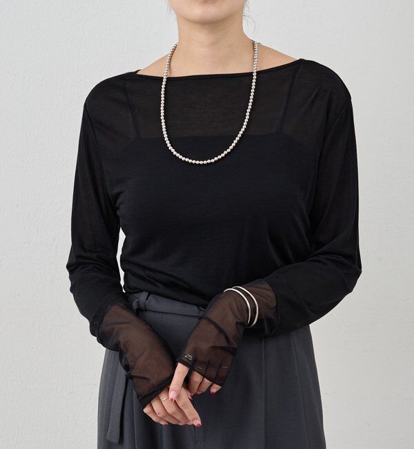  「【1枚でもレイヤードでも〇】袖シアーカットソー」|Tシャツ・カットソー|