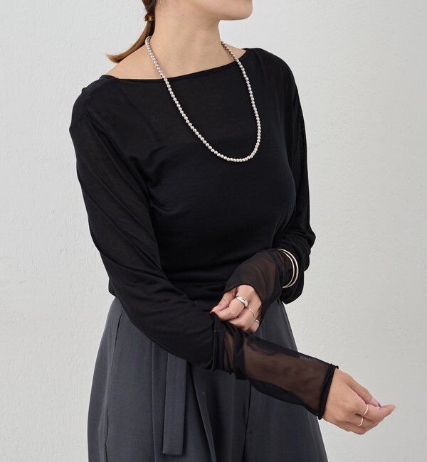  「【1枚でもレイヤードでも〇】袖シアーカットソー」|Tシャツ・カットソー|