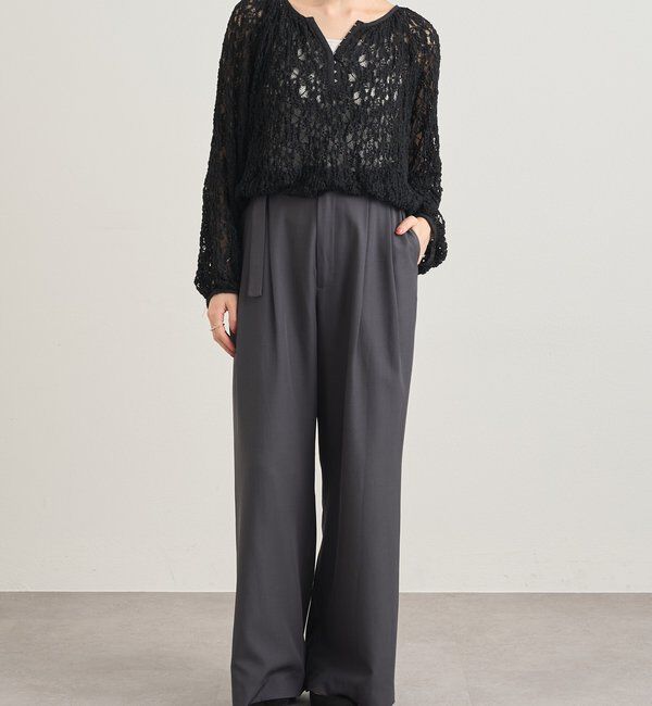  「ダブルタックワイドパンツ」|チノ|