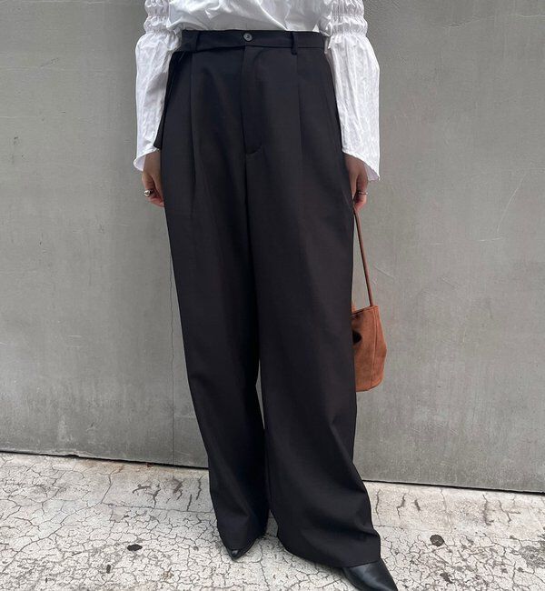  「ダブルタックワイドパンツ」|チノ|