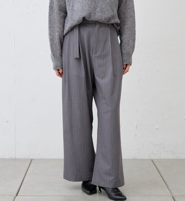  「ダブルタックストライプワイドパンツ」|チノ|