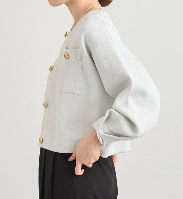  「ラメニットカーディガン」|カーディガン|