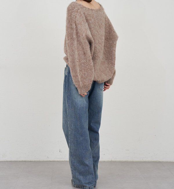  「【4色展開】【着映えニット】シャギーＶネックプルオーバー」|ニット・セーター|