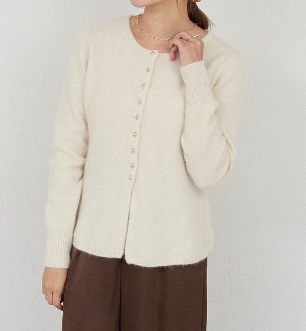  「ラクーンペプラムカーディガン」|カーディガン|