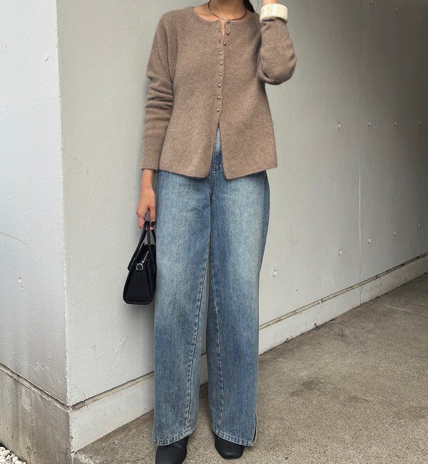  「ラクーンペプラムカーディガン」|カーディガン|