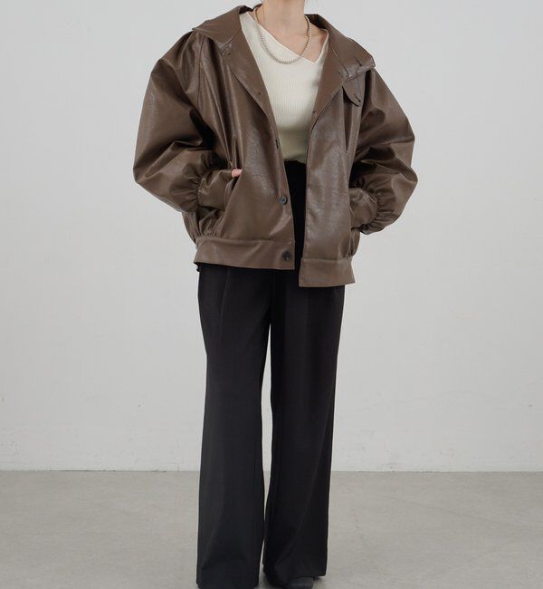  「フェイクレザーブルゾン」|ブルゾン・スタジャン|
