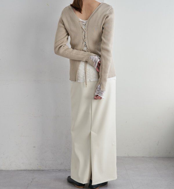  「【26SS予約】レザーマキシスカート」|スカート|