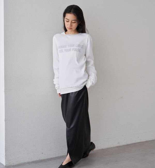  「【26SS予約】レザーマキシスカート」|スカート|