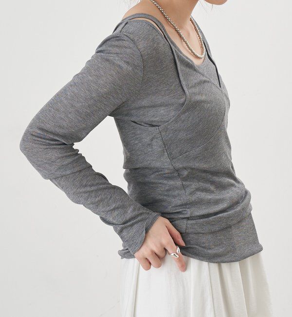  「【26SS予約】ビスチェレイヤードカットソー」|Tシャツ・カットソー|