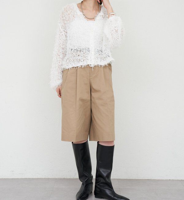  「【26SS予約】チュールヤーンネップカーディガン」|カーディガン|