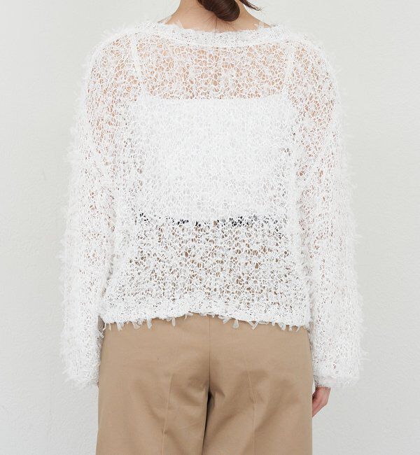  「【26SS予約】チュールヤーンネップカーディガン」|カーディガン|