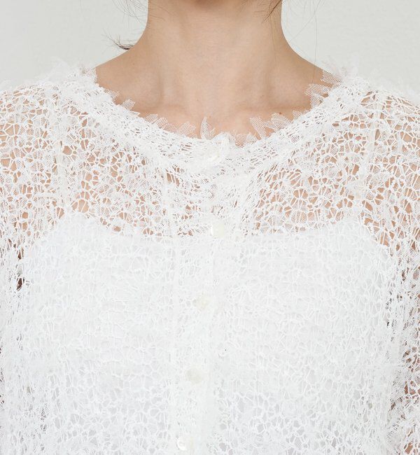  「【26SS予約】チュールヤーンネップカーディガン」|カーディガン|