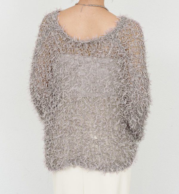  「【26SS予約】チュールヤーンネップカーディガン」|カーディガン|