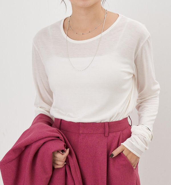  「シアーロングスリーブTEE」|Tシャツ・カットソー|