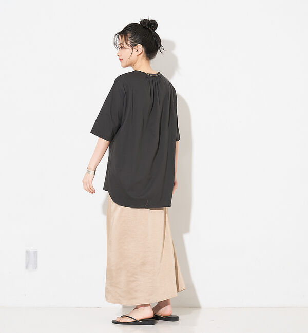 collex「【WEB限定】サテンロングフレアスカート」|スカート|