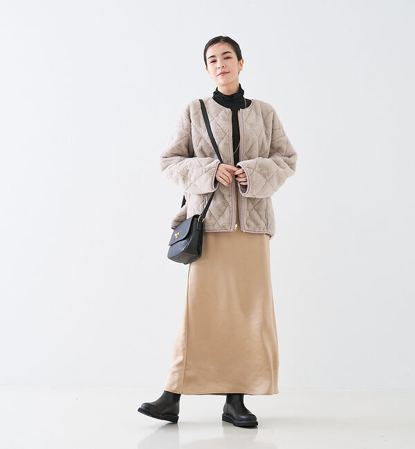 collex「【WEB限定】サテンロングフレアスカート」|スカート|