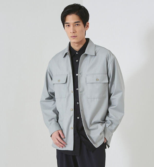 ABAHOUSE「【インバーテッドプリーツ】ワーク シャツブルゾン / オーバーシャツ」|シャツ・ブラウス|