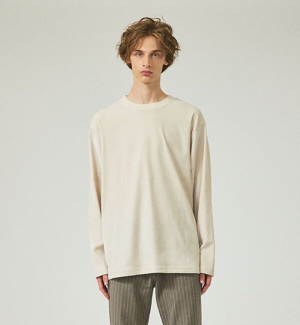ABAHOUSE「【フリースタッチ】クラッシュベロア ロンT」|Tシャツ・カットソー|