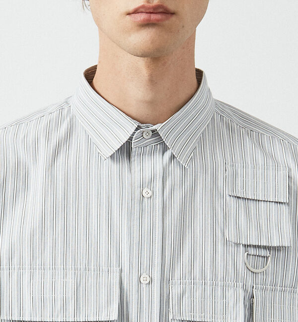 ABAHOUSE「ファンクショナルストライプ 半袖シャツ」|シャツ・ブラウス|