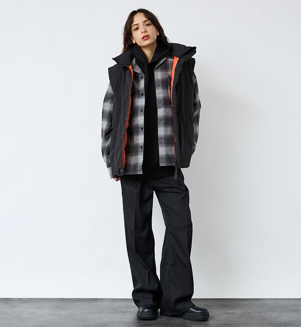 ABAHOUSE「【FORTUNA/フォルトゥナ】ダウンベスト/ファイバーダウンベスト/配色/ユニ」|ダウン|