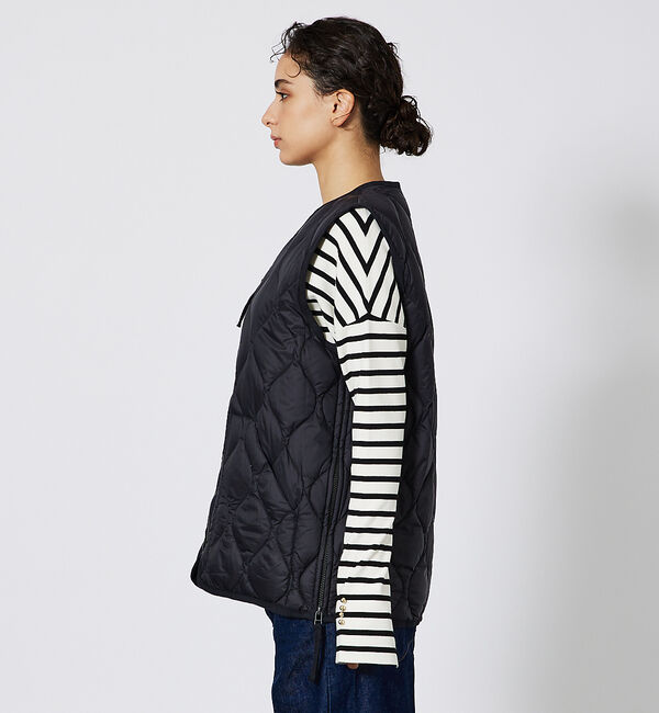 ABAHOUSE「【TAION/タイオン】ミリタリー VネックWジップ ダウンベスト-ソフトシェル」|ダウンベスト・ベスト|