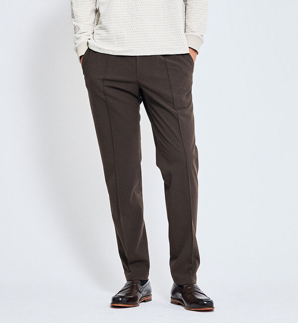 ABAHOUSE「【ON/OFF兼用】パウダータッチ  ピンタック イージースラックス / 360」|スラックス|