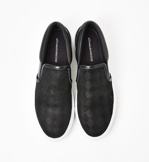 alfredoBANNISTER「【MASTER KICKS】厚底シャークソール レザー メッシュ型押し スリッポ」|スニーカー|