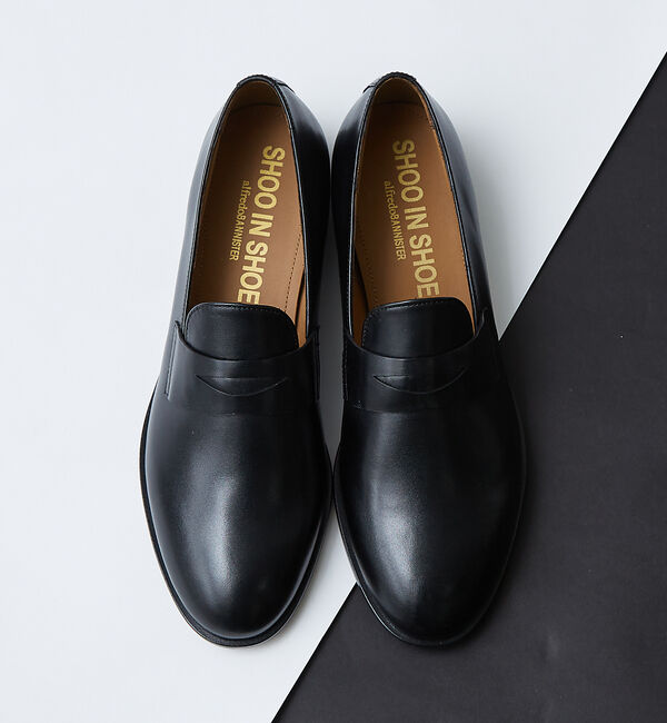 alfredoBANNISTER「【WEB別注】ペニーサドルローファー/オペラシューズ」|ローファー|ブラック