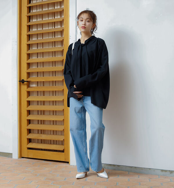 Rouge vif「前後 ２WAYギャザーボウタイブラウス」|シャツ・ブラウス|