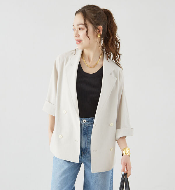 Rouge vif「撥水ドルマンハーフスリーブジャケット」|その他|