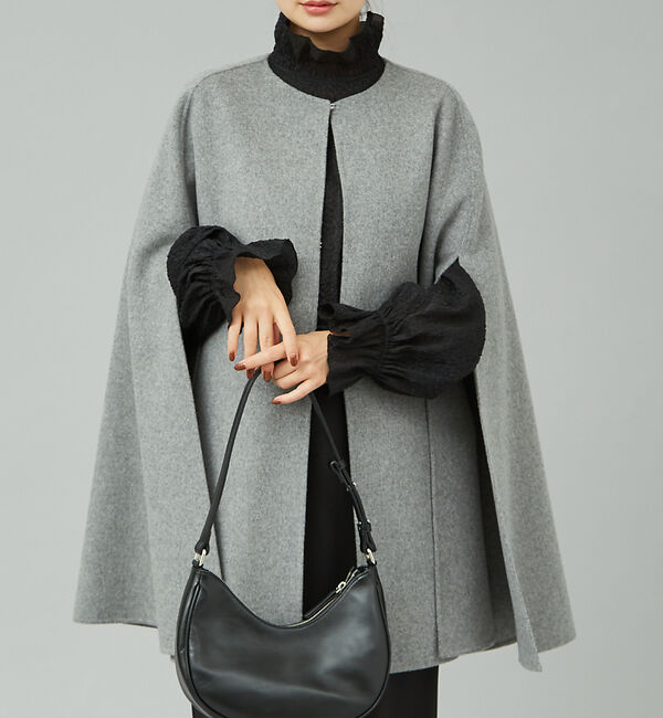 Rouge vif「【40周年】ウールカシミヤリバーマントコート」|その他|グレー