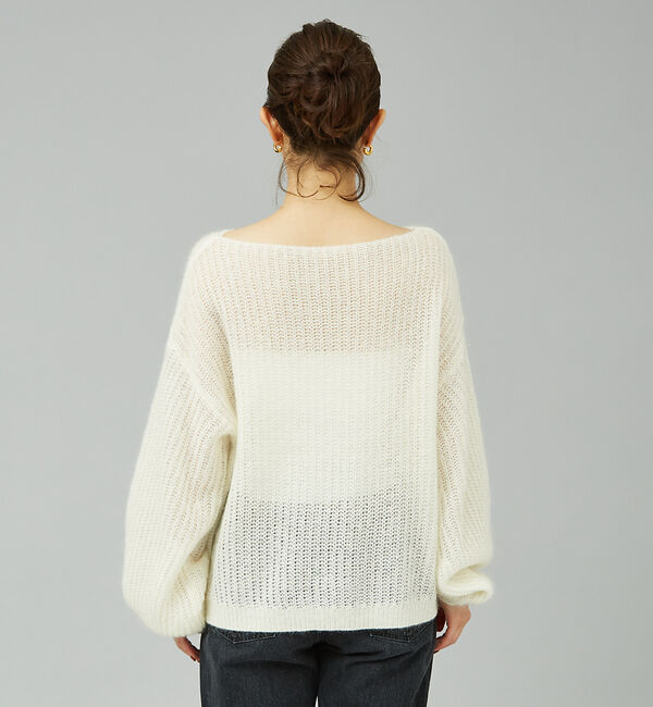 Rouge vif「ラメモヘアシアーパフプルオーバー」|ニット・セーター|