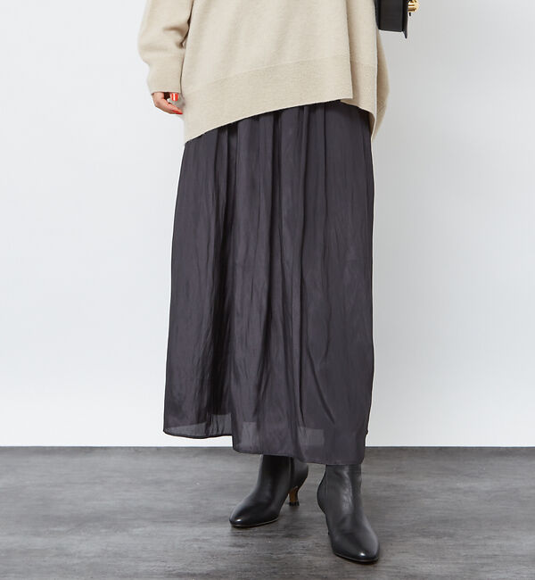 Rouge vif「グロスデシンゴムギャザースカート」|スカート|