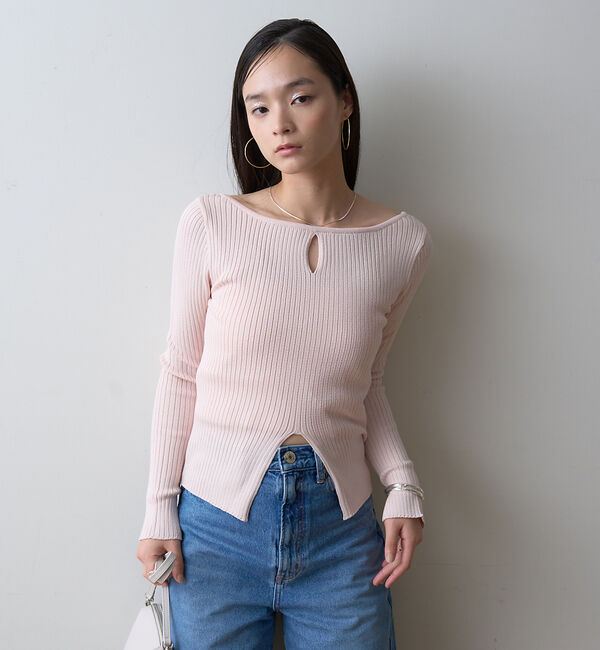 Rouge vif「【一部店舗限定】 カットアウトリブニット」|ニット・セーター|