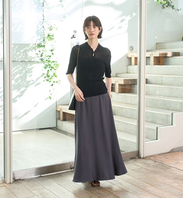 Rouge vif「両畦スリットシアーニットプルオーバー」|ニット・セーター|