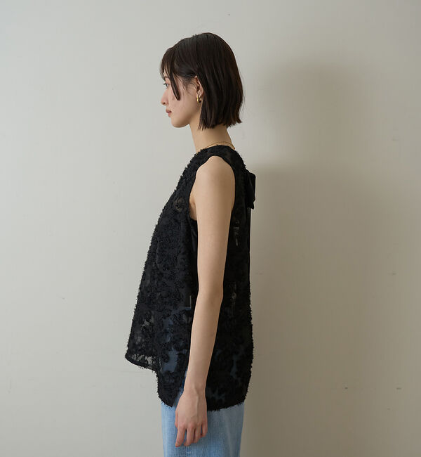 Rouge vif「【一部店舗限定】フラワーフェザーアメスリブラウス」|シャツ・ブラウス|