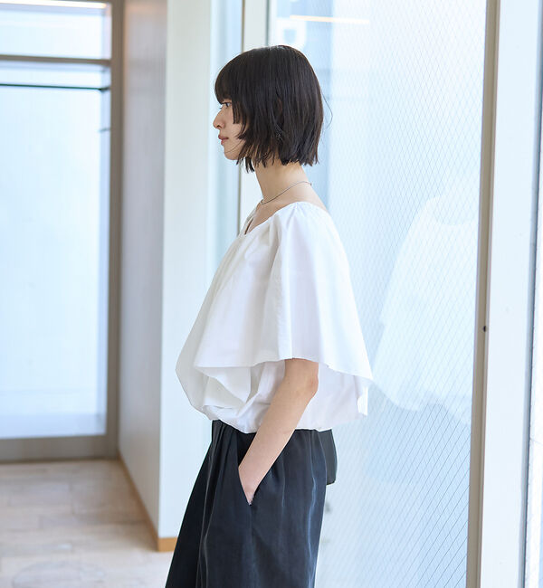 Rouge vif「シルク混コットンフォルムブラウス」|シャツ・ブラウス|